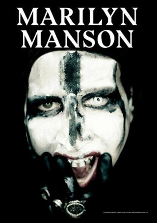 Marilyn Manson Big Face Textile Poster Fabric Flag