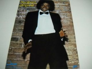 Michael Jackson Off The Wall Goes Through The Roof.  1979 Promo Poster Ad