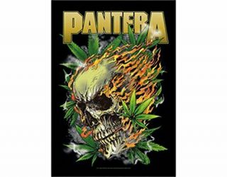 Pantera Textile Poster Fabric Flag Skull Leaf