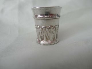 Vintage Artisan Miniature Signed Sterling Vase/beaker Obadiah Fisher Mma