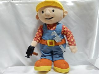 Bob The Builder Talking 12” Stuffed Doll 2001 Hasbro Hammer Wrench S&h