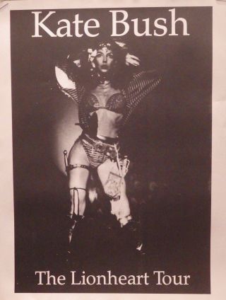 Tour Poster Kate Bush Live On Stage Classic The Lionheart Tour Of Life Uk Import