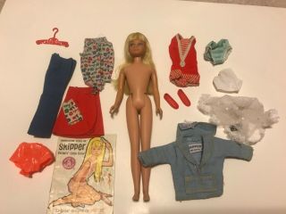1963 Vintage “skipper Doll/cloth.  Lot” - Mattel.