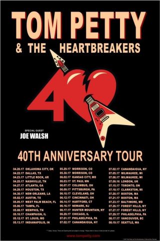 Tom Petty 2017 Box Office Concert Poster North America Joe Walsh