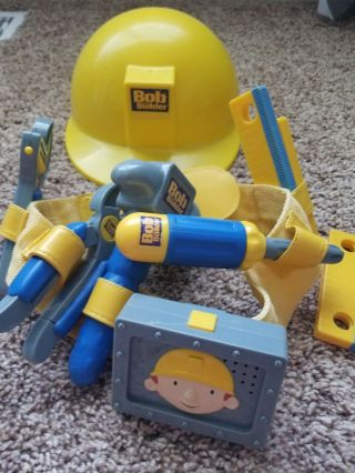 Bob The Builder Talking Tool Belt W/ Tools And Hard Hat