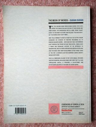 Duran Duran Book of Words 1984 2