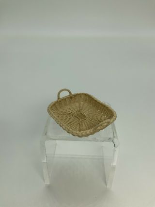 Dollhouse Miniature Artisan Signed Joan Rankin Hand Woven Basket