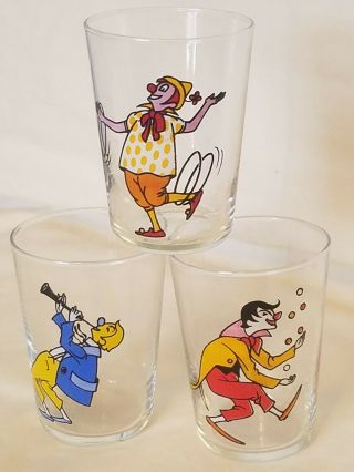 1950s Vintage Swanky Swigs Juice Glasses Set Of 3