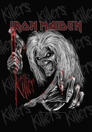 Iron Maiden Killers Grey Textile Poster Fabric Flag