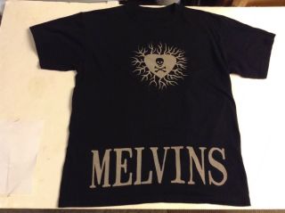 The Melvins Grunge Punk Band Skull Crossbones Heart Black Shirt L Nirvana Cows X