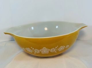 Vintage Pyrex Butterfly Gold Cinderella 4 Qt Mixing Nesting Bowl 444