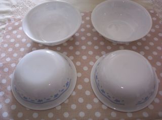 Corelle Morning Blue Pattern 6 - 1/4 Inch Cereal Bowls