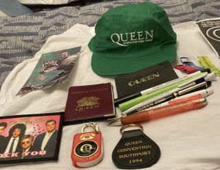 Queen Fan Club Attendees Convention Various Years Goody Bag Gifts.