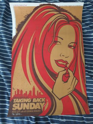 Taking Back Sunday Limited Edition Silk Screen Print.  Gig Poster.  My.