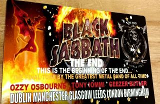 Black Sabbath The End Uk Tour 8x12 Metal Sign