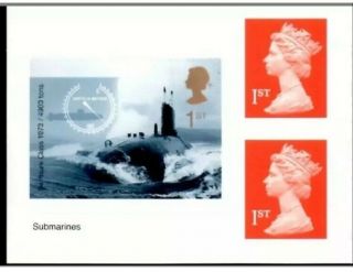 Gb 2001 Sg 2207 From Pm2 Submarine Self Adhesive Stamp Booklet