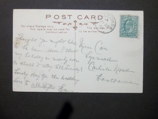 Gb Sussex 1906 Kevii 1/2d " Balcombe Church " Postcard Balcombe Thimble Postmark