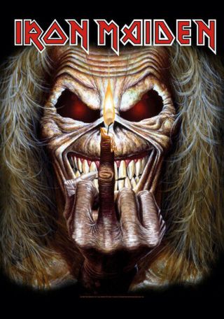 Iron Maiden Candle Finger Textile Poster Fabric Flag