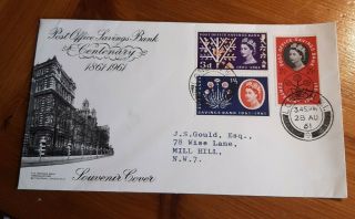 Great Britain Gb First Day Cover 1961 Savings Bank