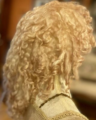 100 Vintage 15 - 16 " Mohair Doll Wig For Antique Bisque Doll W/tails