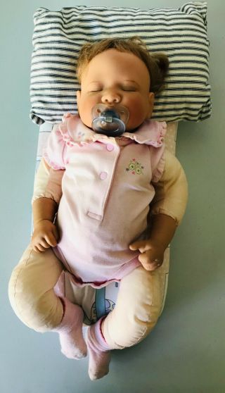 Lee Middleton Baby Doll Sleeping Sucking Thumb 19 " Signed 220/5000 1996