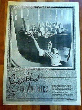 Supertramp Breakfast In America 78 Full Page Press Advert Poster Size 37/26cm