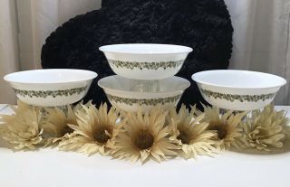 Vintage Spring Blossom Green Cereal Bowl Set Of 4 By Corelle Crazy Daisy