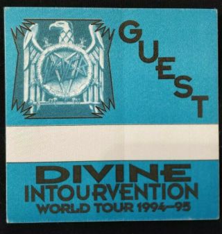 Slayer Backstage Guest Pass Devine Intourvention World Tour 1994 - 95