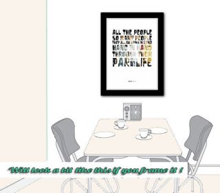 BLUR Parklife 2 ❤ song lyrics typography poster art print 3