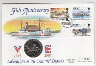Jersey 1995 50th Anniversary Liberation Of The Channel Islands £2 Fdc