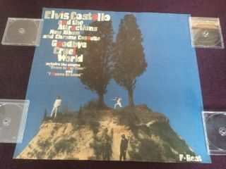 Elvis Costello - Goodbye Cruel World - Promo Poster From 1986,  59cm X 62cm