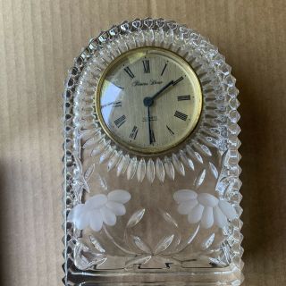 Princess House Lead Crystal Mantel Clock Made In West Germany Hand Cut Too