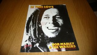 Bob Marley & Wailers Is This Love Orig Uk 1978 Sheet Music Missing Middle Page