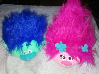 Dreamworks Trolls Poppy And Branch Characters Plush Heads