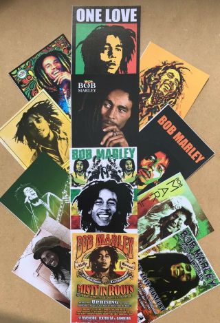 Set Of 22 Bob Marley Images Reproduced As Quality Postcards
