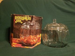 Vintage Anchor Hocking Pumpkin Jar Iob