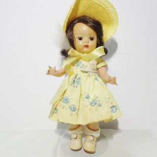 Vintage Nancy Ann Storybook 8 " Muffie Walker Doll - 1955 Straight Leg Sleep Eyes