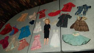 Vintage Ideal Tammy Doll Clone With Vintage Dresses Clothes 26 Piece