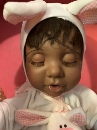 Hasbro Sleeping Real Baby Designed By Judith Turner African American Doll