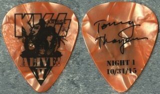 Kiss 2015 Kruise Alive V Concert Tommy Thayer Collectible Guitar Pick Night 1