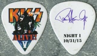 Kiss 2015 Kruise Alive V Concert Tour Paul Stanley Stage Guitar Pick Night 1