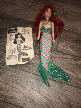 Rare Vintage Tyco Disney The Little Mermaid Singing Ariel Doll W Box 1829