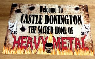 Monsters Of Rock Castle Donington 8x12 " Metal Sign