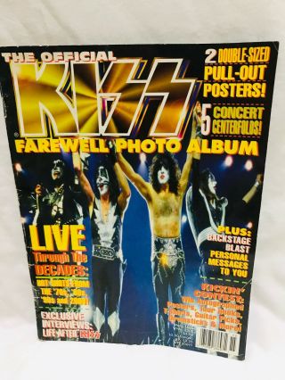 Kiss The Official Farewell Tour Photo Album 2000 Metal Edge Posters Centerfolds