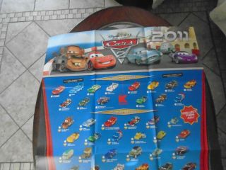 2011 Collector Disney Pixar Cars Check List Poster