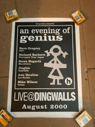 Marillion Tour Poster - Steve Hogarth - Ice Cream Genius - Dingwalls 2000