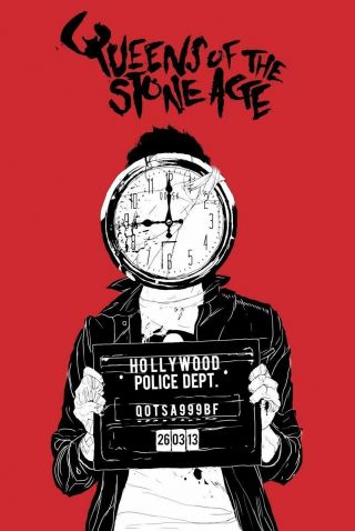 Queens Of The Stone Age Hollywood Police Rock Music Poster 24 X 36 In