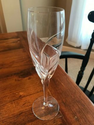 Retired Da Vinci Crystal Grosseto Pattern Champagne Flutes 8 3/4 " Stemware