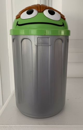 Oscar The Grouch Garbage Can Sesame Street Figure Container Storage