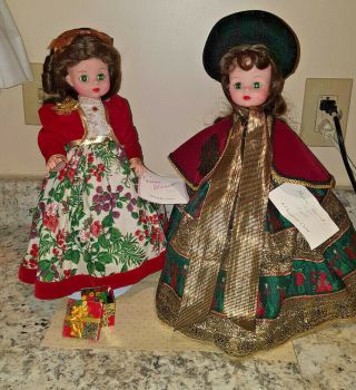 Vintage Madame Alexander Christmas Dolls Home For The Holidays & Belle